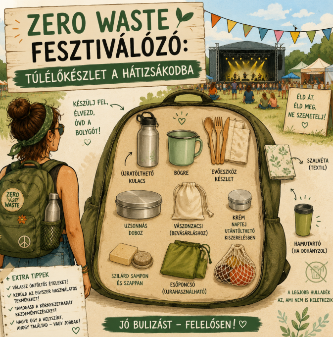 Zero Waste fesztiválozó: Túlélőkészlet a hátizsákodba