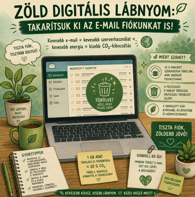 Zöld digitális lábnyom: Takarítsuk ki az e-mail fiókunkat is!