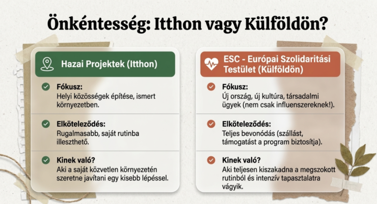Önkéntesség külföldön vs. itthon – Melyik való neked?